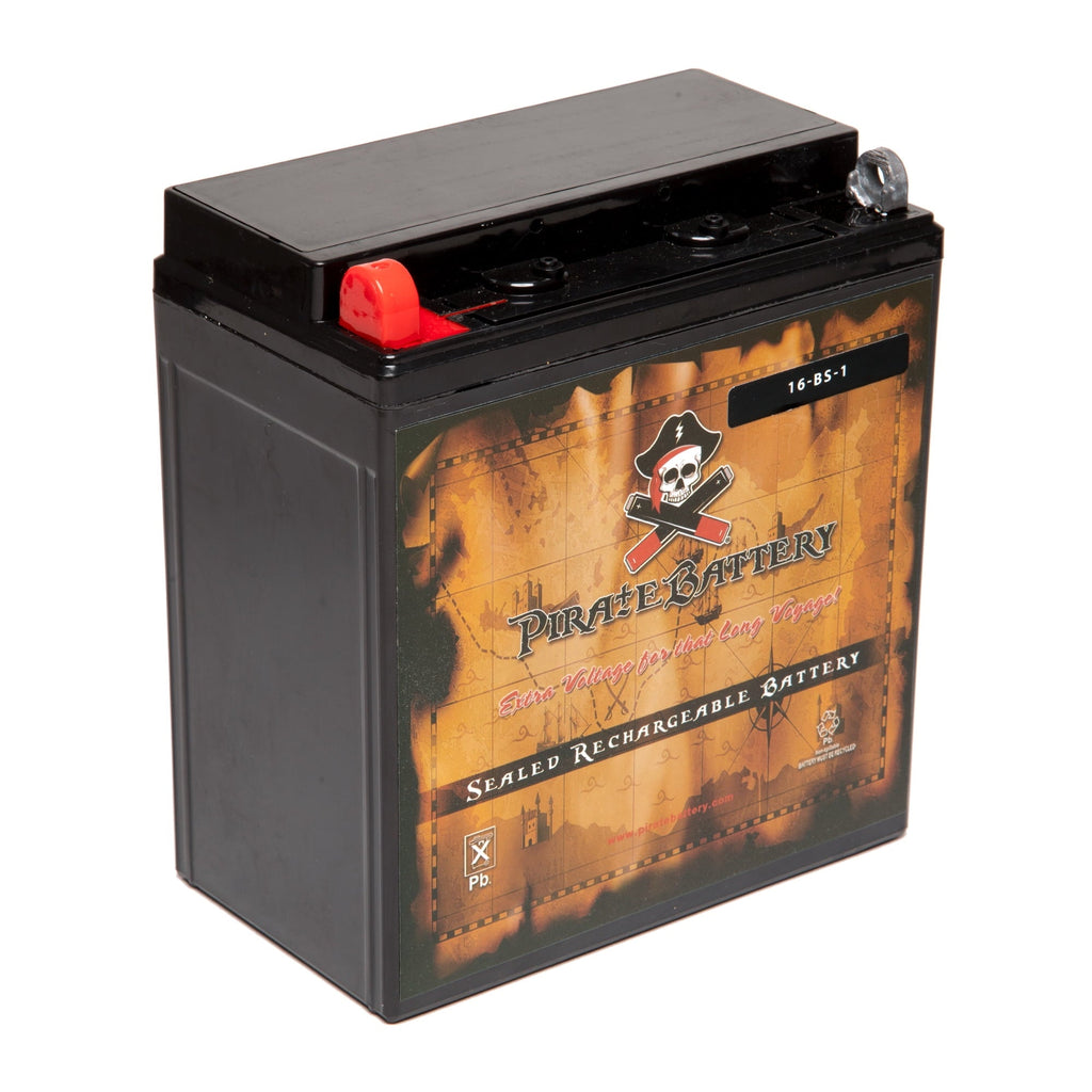 Pirate Battery Ytx16-bs-1 (16-bs-1 12 Volts,14 Ah, 165 Cca) Motorcycle Battery for Suzuki 1400cc Vs1400gl Intruder Glp S83 1987