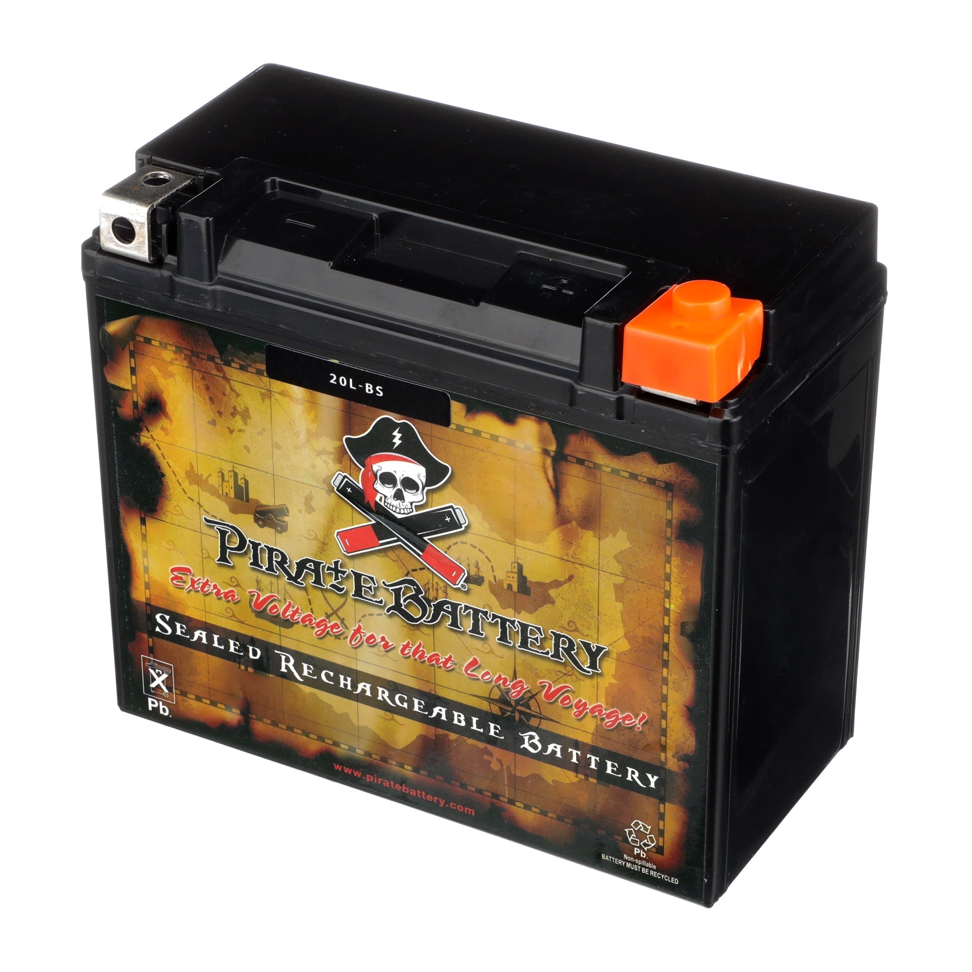 Pirate Battery Ytx20l-bs (20l-bs 12 Volts,18 Ah, 270 Cca) Jet Ski Battery for Brp Sea-doo All Models Cc 88-'93