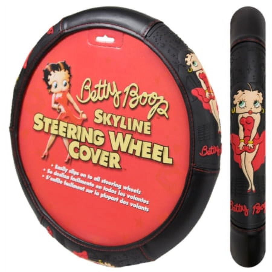 Plasticolor Betty Boop Skyline Steering Wheel Cover