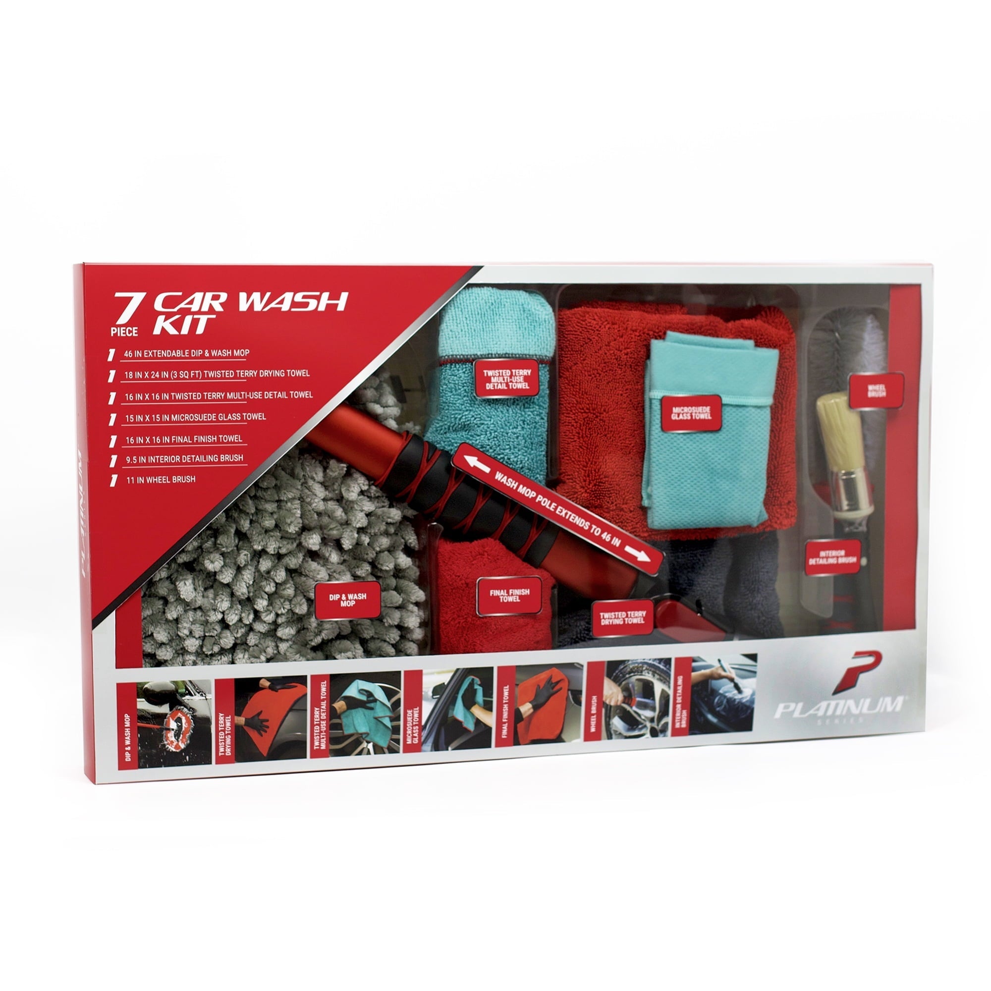 Platinum Series Complete Car Wash Kit, 7 Piece
