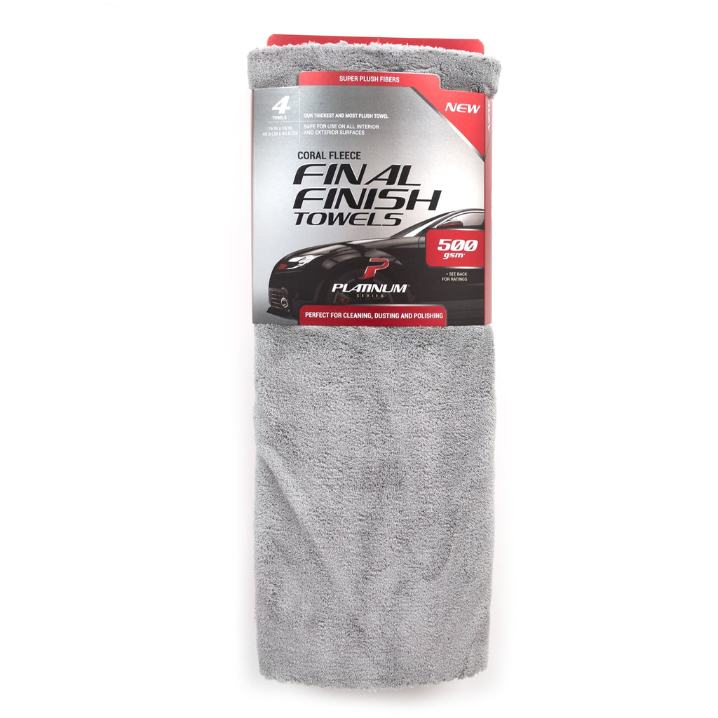 Platinum Series Final Finish Multi-Purpose Microfiber Towel, 4 Pack