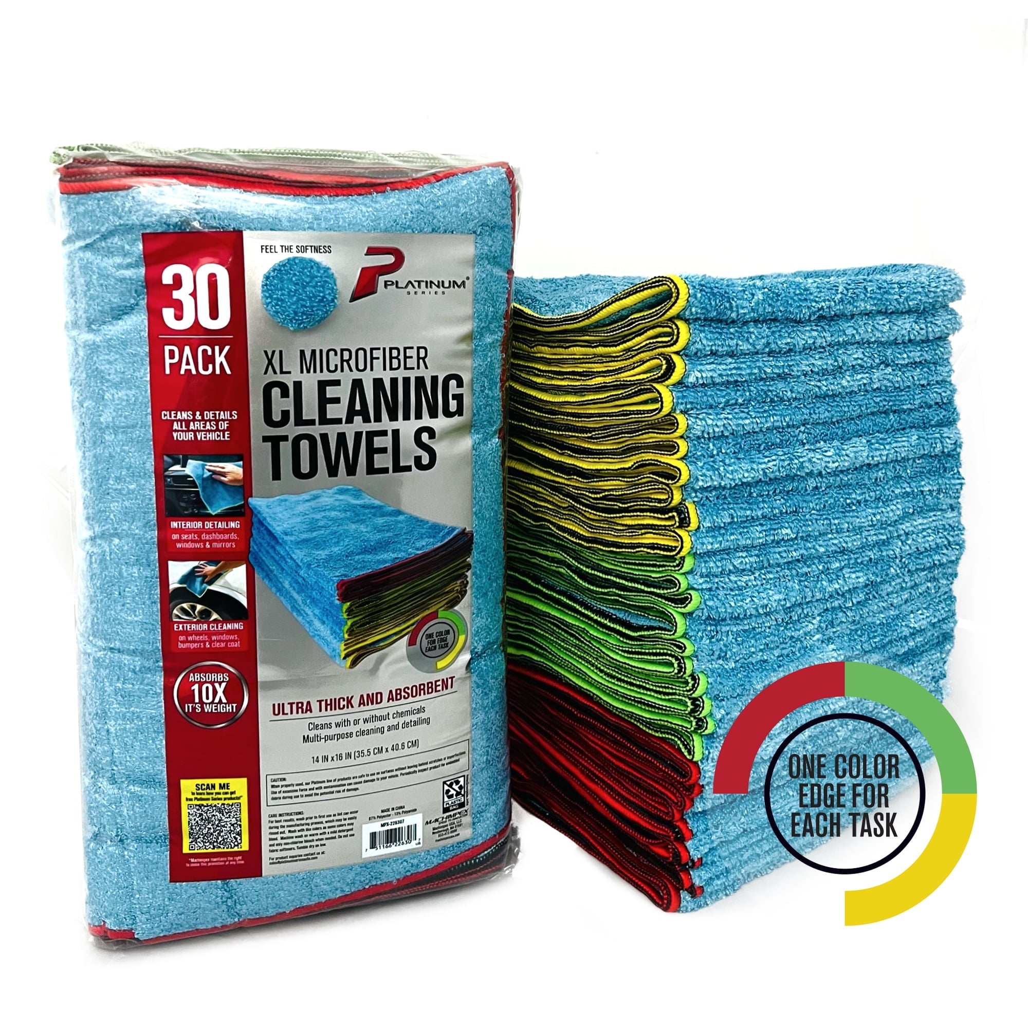 Platinum Series XL Multi-Purpose Microfiber Towels, 30 PK