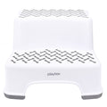 Playtex White 2-Tier Step Stool, Kids Bathroom and Bedroom Plastic Step Stool