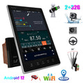 Podofo 2+32G Double 2 Din Adjustable 9.5'' Vertical HD Touch Screen Car Stereo Radio Android 12 Car Player Head Unit Bluetooth Wifi GPS FM Receiver Audio USB Mirror Link, with Backup Camera