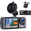 Podofo 2" Car Dual Camera Dash Cam Front and Backup 1080P Driving Recorder DVR 150° Wide Angle Night Vision Loop Recording