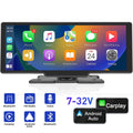 Podofo 7-32V 10.26" Portable Car Stereo Radio Wireless Carplay Android Auto HD Touch Screen Player FM Bluetooth Voice Control for (No Rearview Camera)