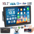 Podofo Android 12 Double 2 Din Car Stereo Radio 10.1'' HD Touch Screen 1080P 10 inch Car Multimedia Player Head Unit Bluetooth WIFI GPS USB FM Receiver Mirror Link, with Rearview Camera