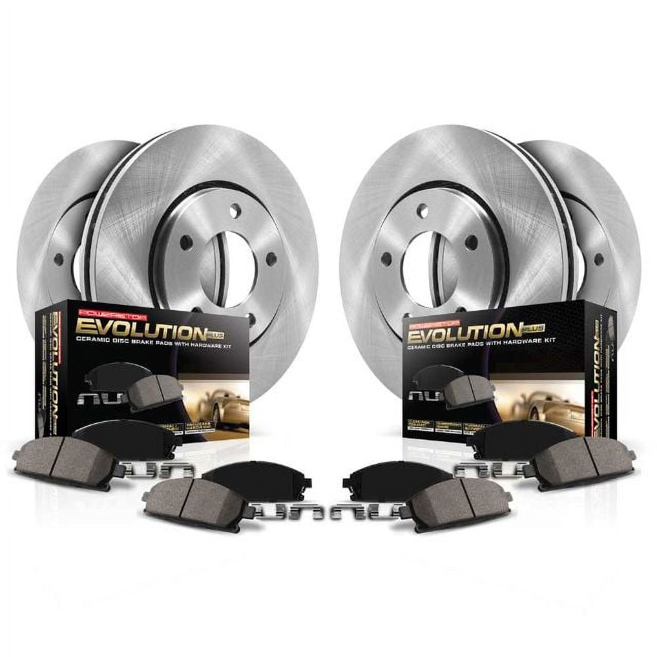 Power Stop Front and Rear Stock Replacement Brake Pad and Rotor Kit KOE6541 Fits 2016 Jeep Cherokee