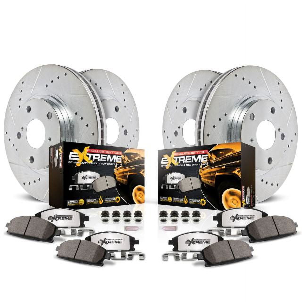 Power Stop Front and Rear Z36 Truck & Tow Brake Pad and Rotor Kit K5584-36