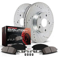 Power Stop Rear Brake Kit with Drilled & Slotted Rotors and Ceramic Brake Pads K4605