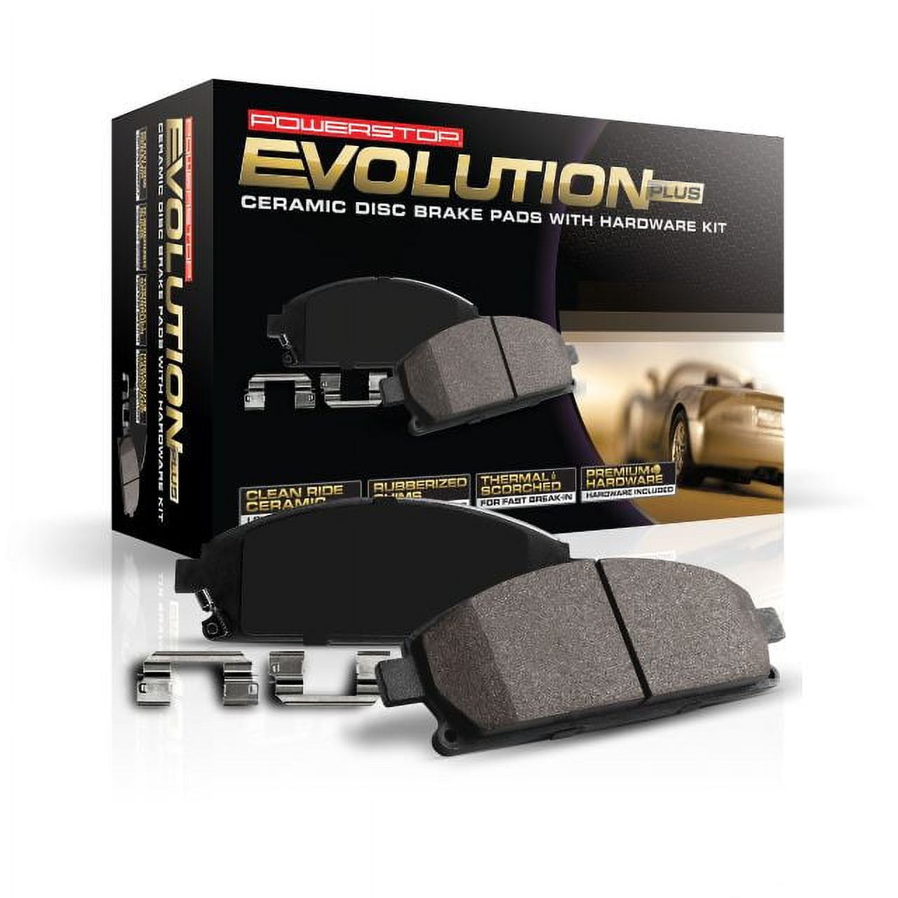 Power Stop Rear Z17 Evolution Ceramic Brake Pads with Hardware 17-828
