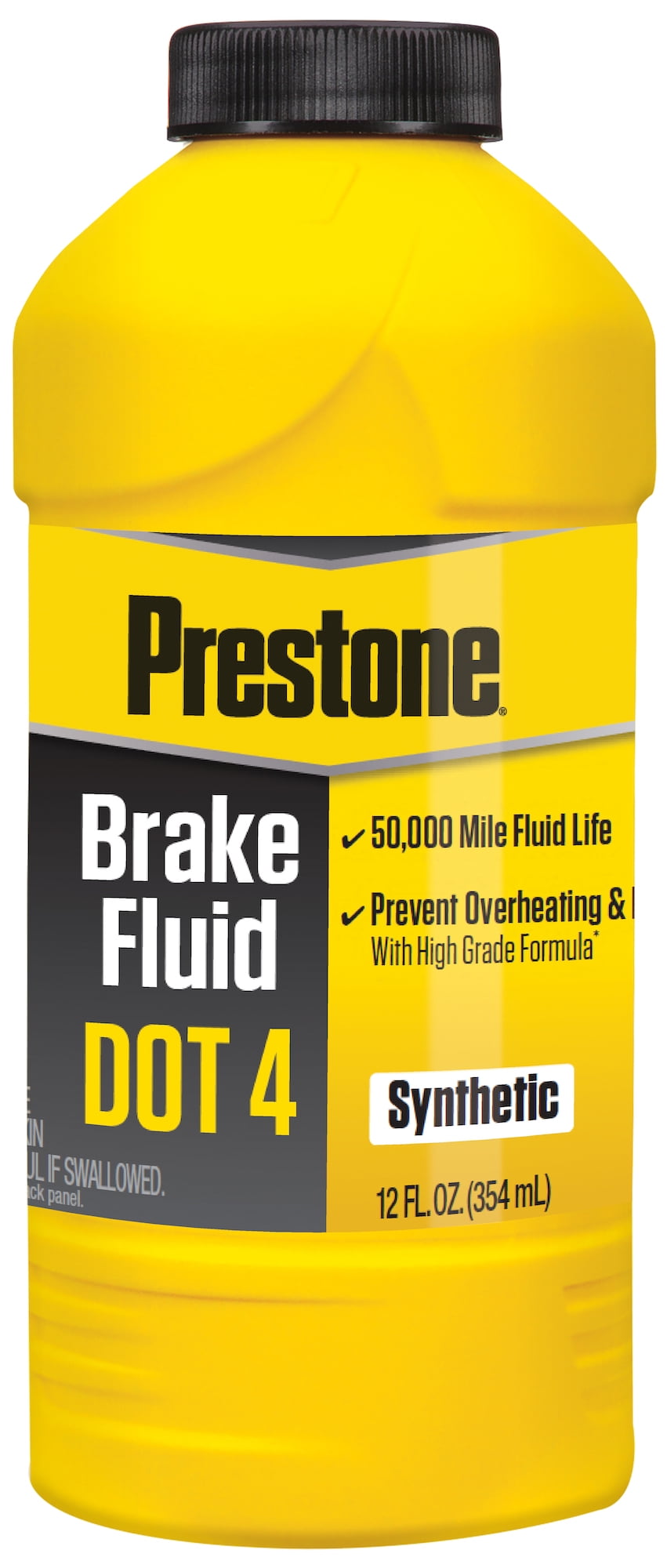 Prestone Dot 4 Brake Fluid - 12 fl oz- Synthetic, High Grade, 50,000 mile