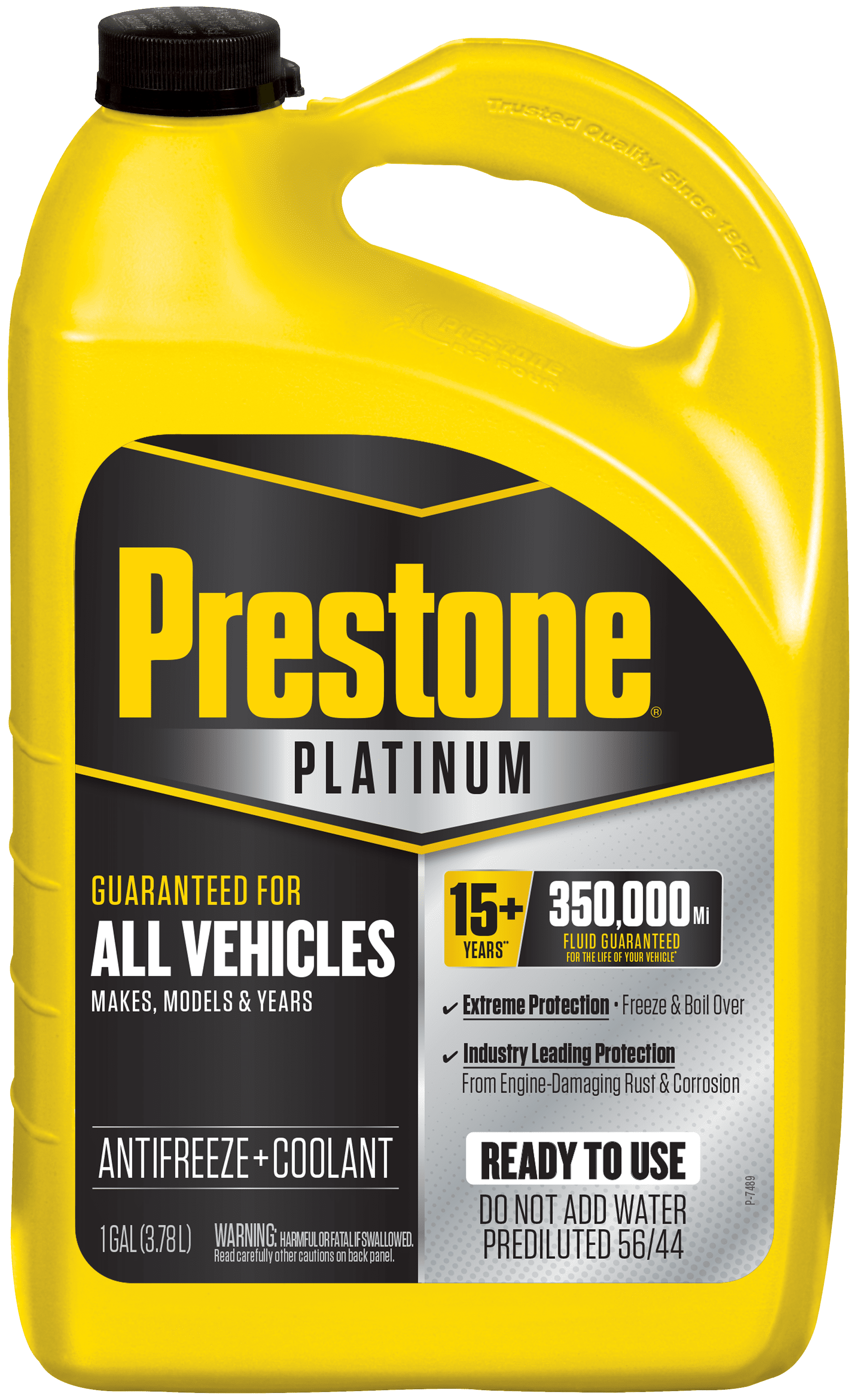 Prestone Platinum Univ Antifreeze+Coolant; 15yr/350k Mi, 1G - Ready to Use 50/50