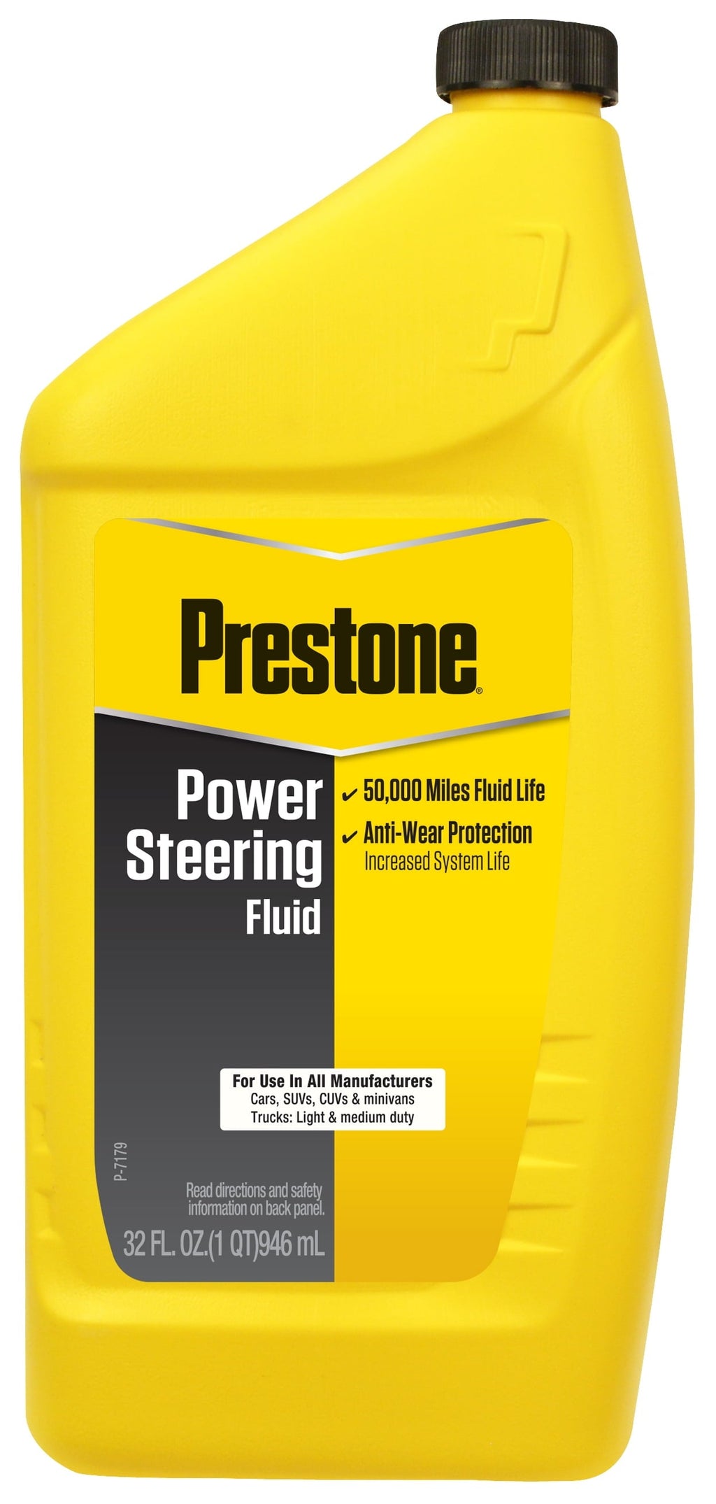 Prestone Universal Power Steering Fluid - 32 fl oz - Anti-Wear, 50,000 mile