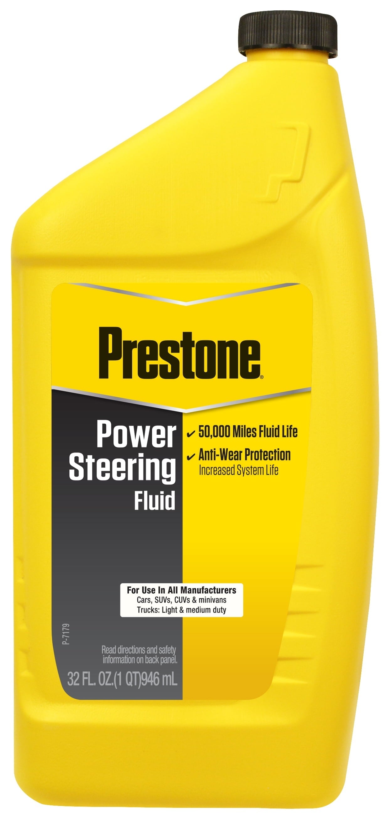 Prestone Universal Power Steering Fluid - 32 fl oz - Anti-Wear, 50,000 mile