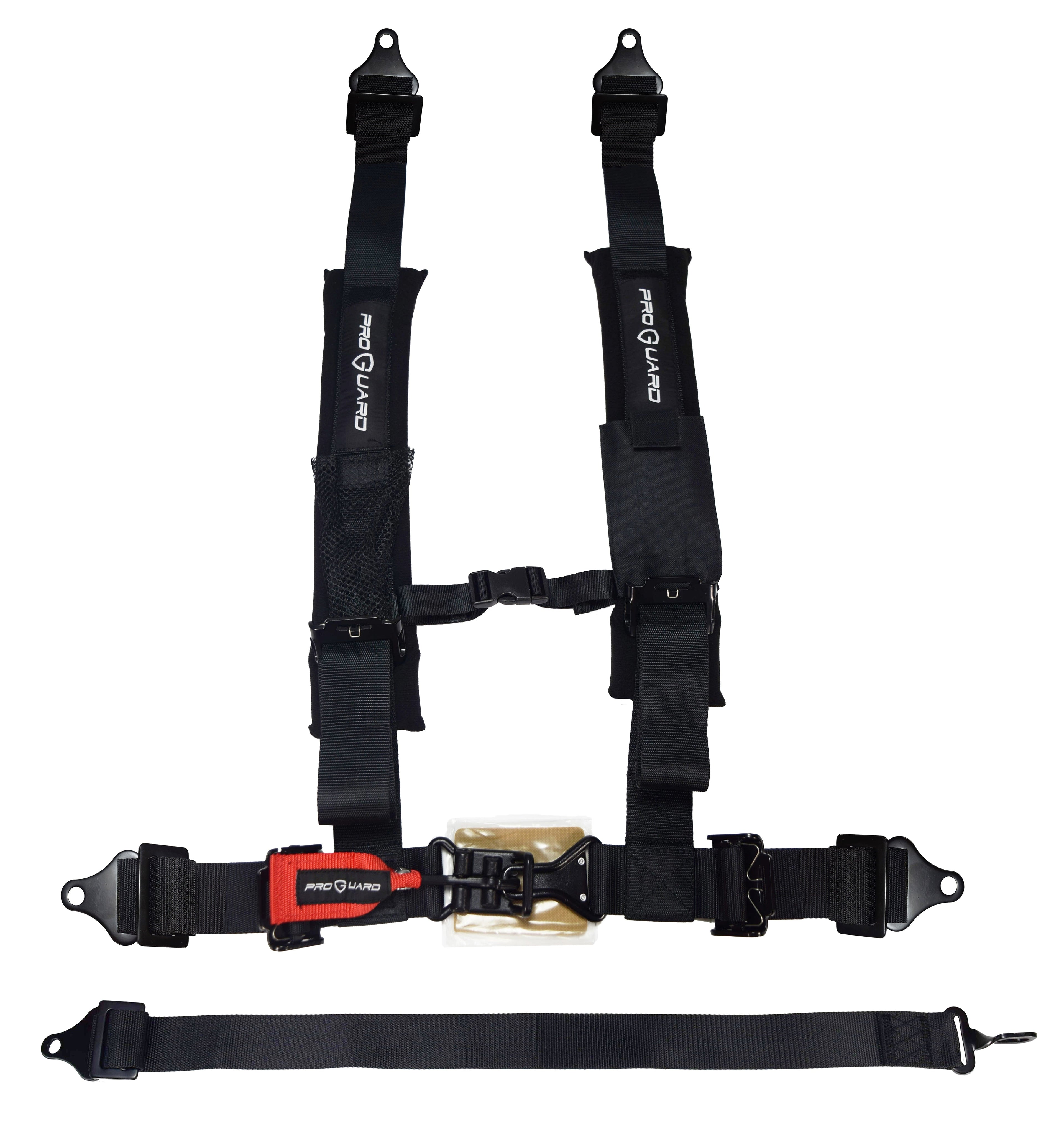 ProGuard Black 5 Point Harness 2" Straps for Off Road Vehicle, ATV, UTV, Go Kart, Buggy, Side by Side, & Rock Bouncer