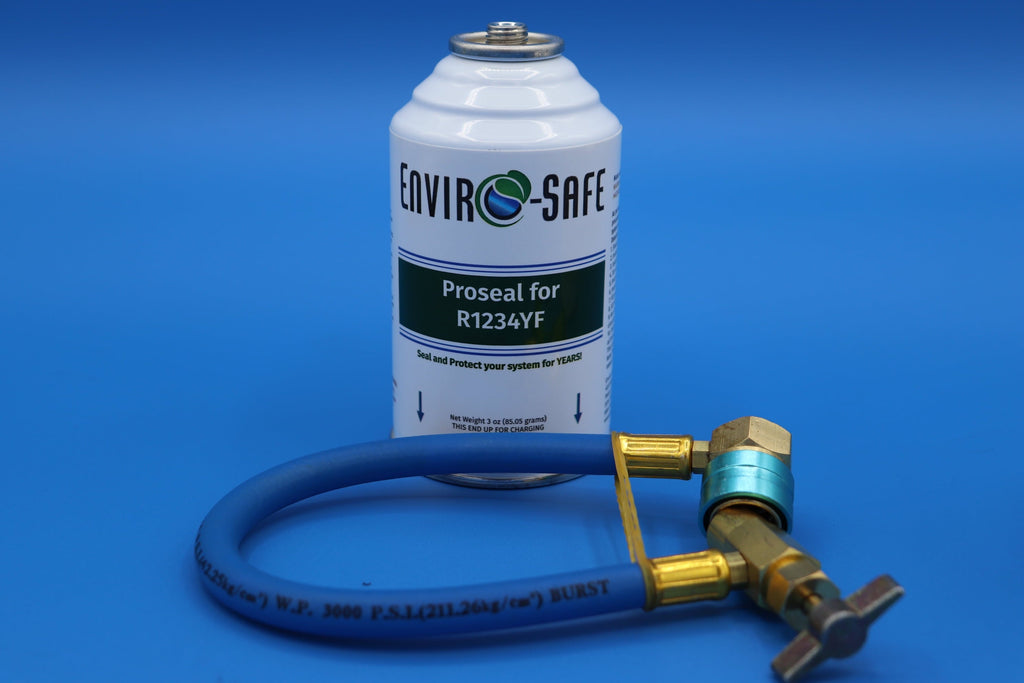 Proseal for R-1234YF systems, R1234yf refrigerant systems, R1234, 1 can and charging hose