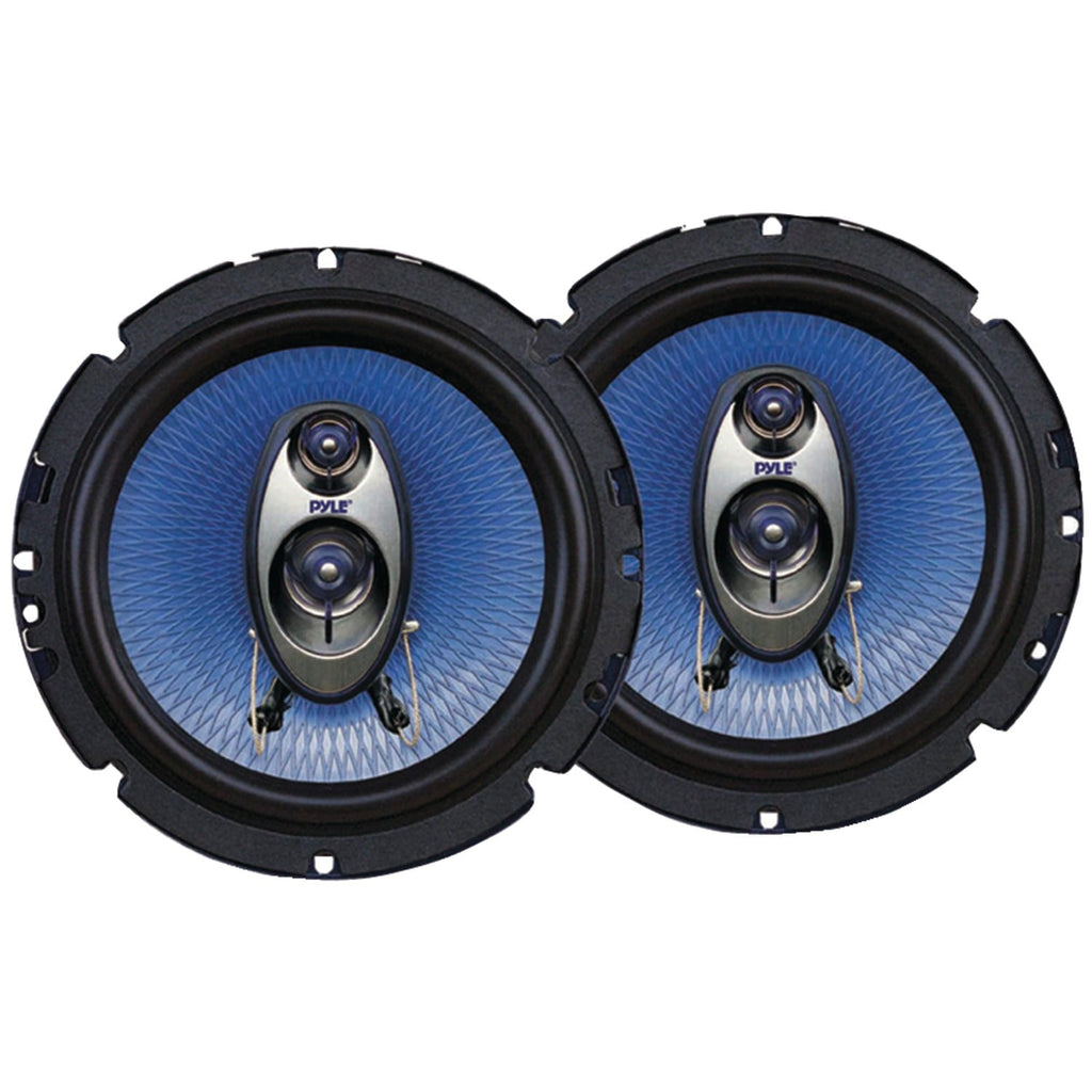 Pyle PL63BL 6.5" 360 Watts 3-Way Car Audio Coaxial Speakers PAIR Blue