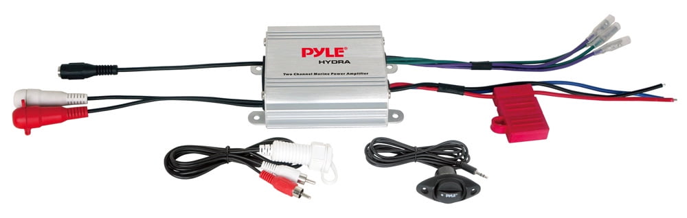 Pyle PLMRMP1A Waterproof 400 W 2 Channel Marine Power Audio Amplifier for Boats