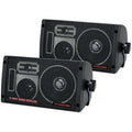 Pyramid 2060 300W 3-Way Car Audio Mini Box Speakers Indoor Stereo System (Pair)