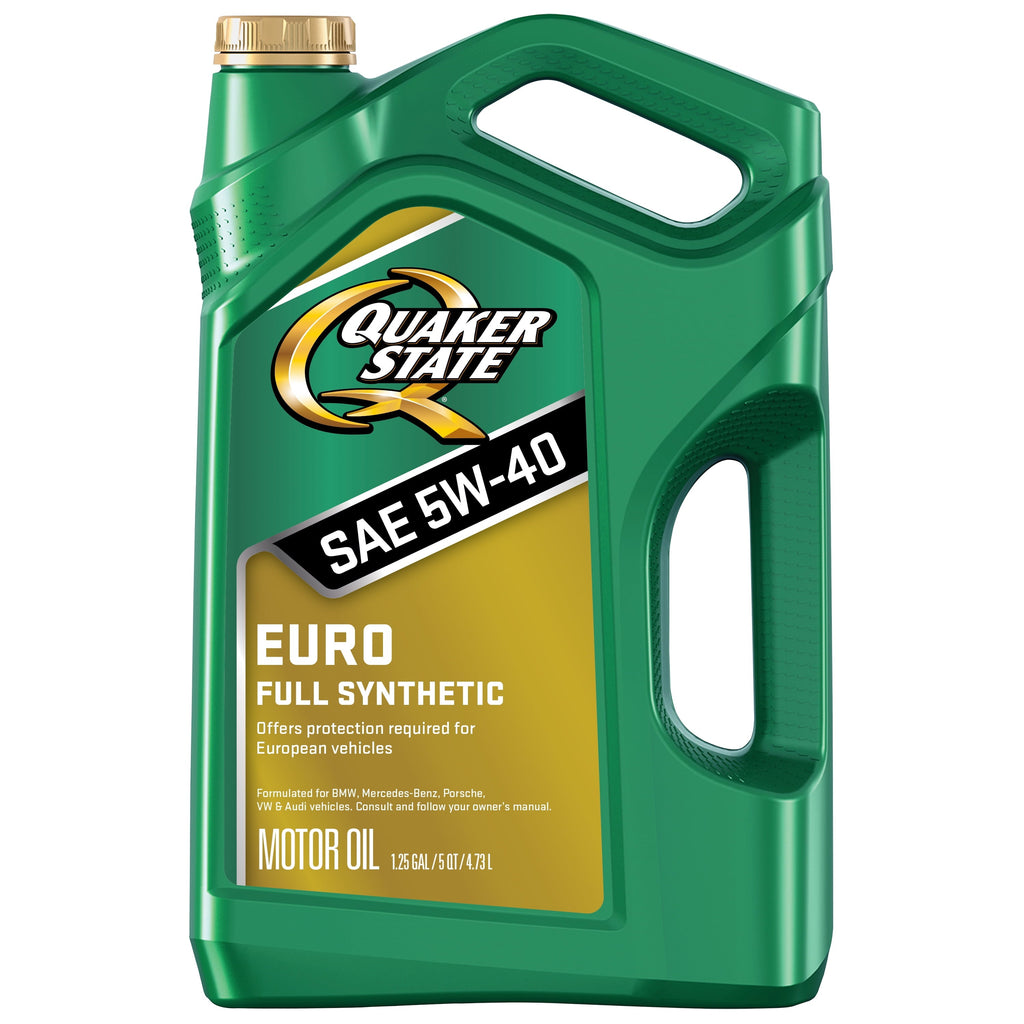 Quaker State Euro Full Synthetic 5W-40 Motor Oil, 5-Quart