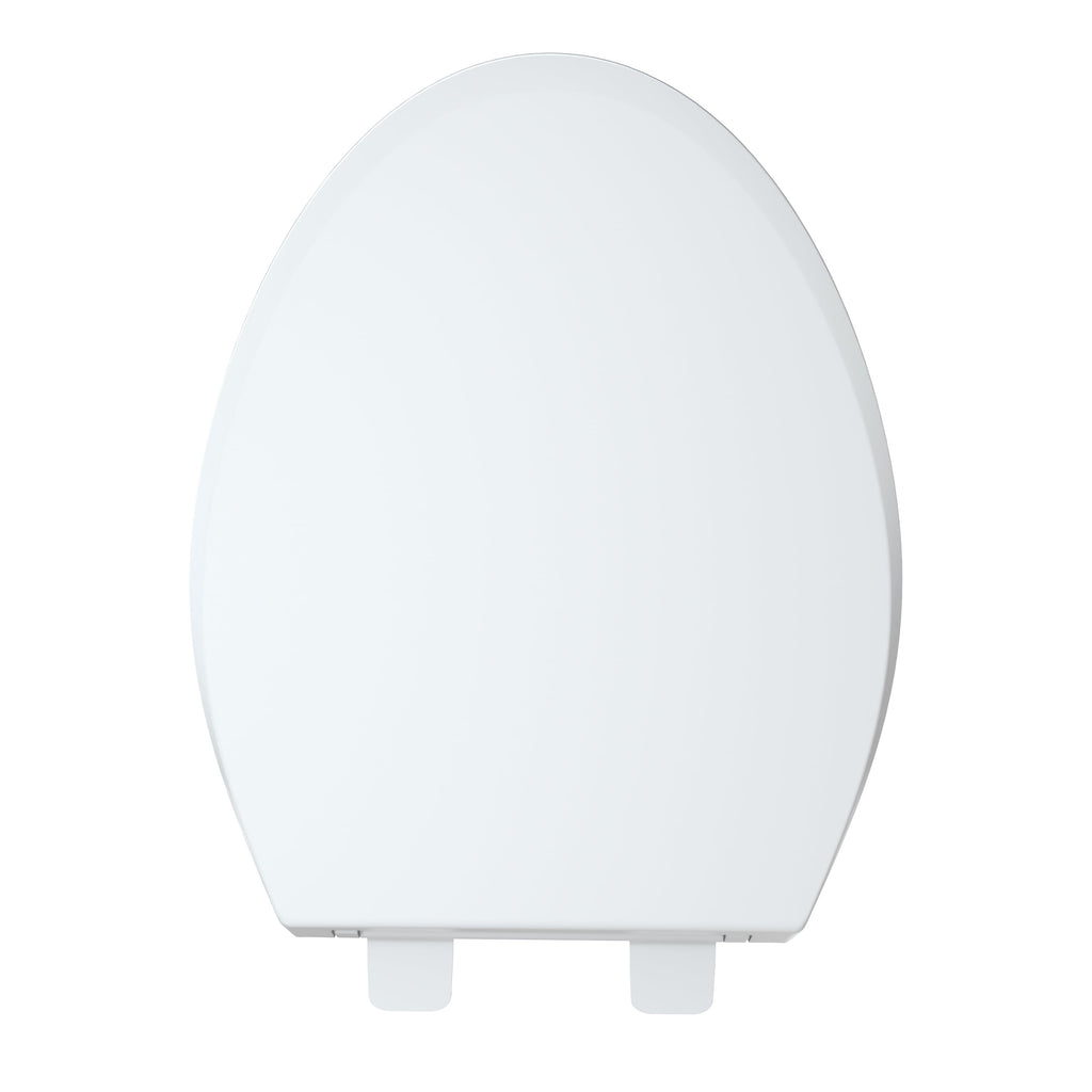 R&T B1130 Toilet Seat 400 pound Oval Plastic Toilet Seat Soft Close No Slam White