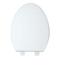 R&T B1130 Toilet Seat 400 pound Oval Plastic Toilet Seat Soft Close No Slam White