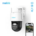 REOLINK 2K 360° PTZ Cameras for Home Security Outside, Dual Lens with Auto Tracking, 6X Hybrid Zoom, 2.4/5GHz WiFi, 4MP Color Night Vision, Solar Security Cameras Wireless Outdoor