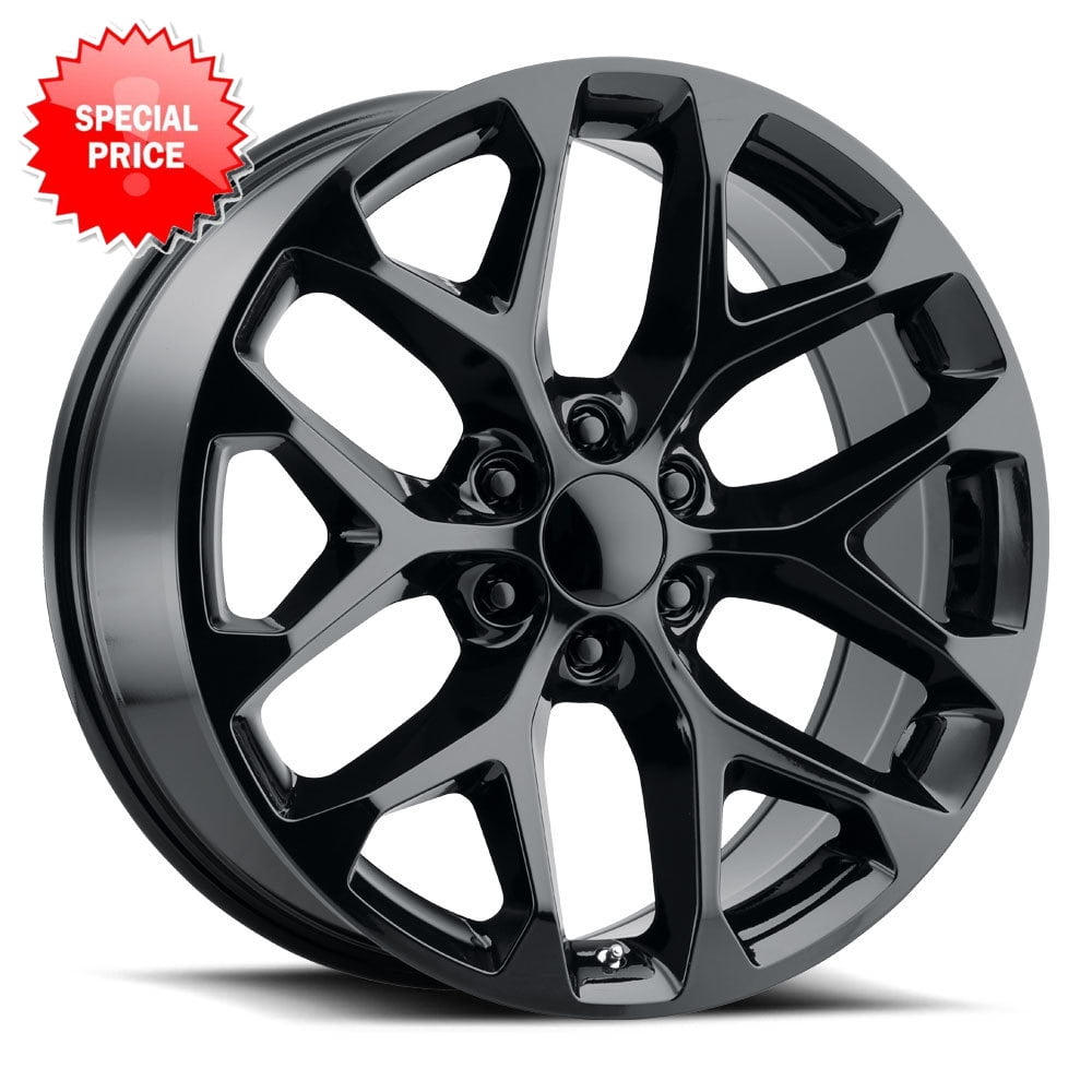 REPLICA BY VOXX Snowflake Rim 22X9 6X139.7 Offset 24 Gloss Black (Quantity of 1)