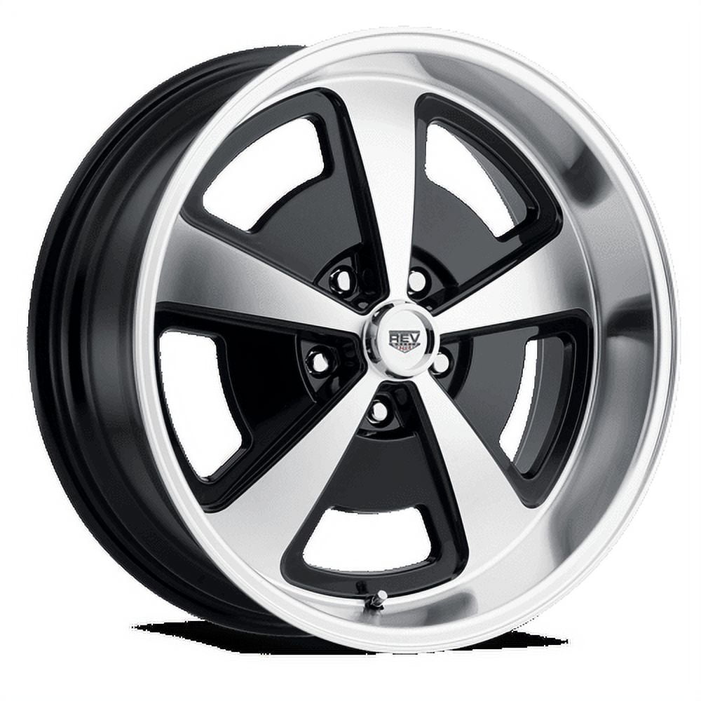 REV Wheels 109MB-8806100 109 Series "Magnum"- 18x8 - 4.5 MB - 5x4.75/5x120.65 - Gloss Black/Machine Lip Finish Fits select: 1967-1992 CHEVROLET CAMARO, 1970 CHEVROLET MALIBU
