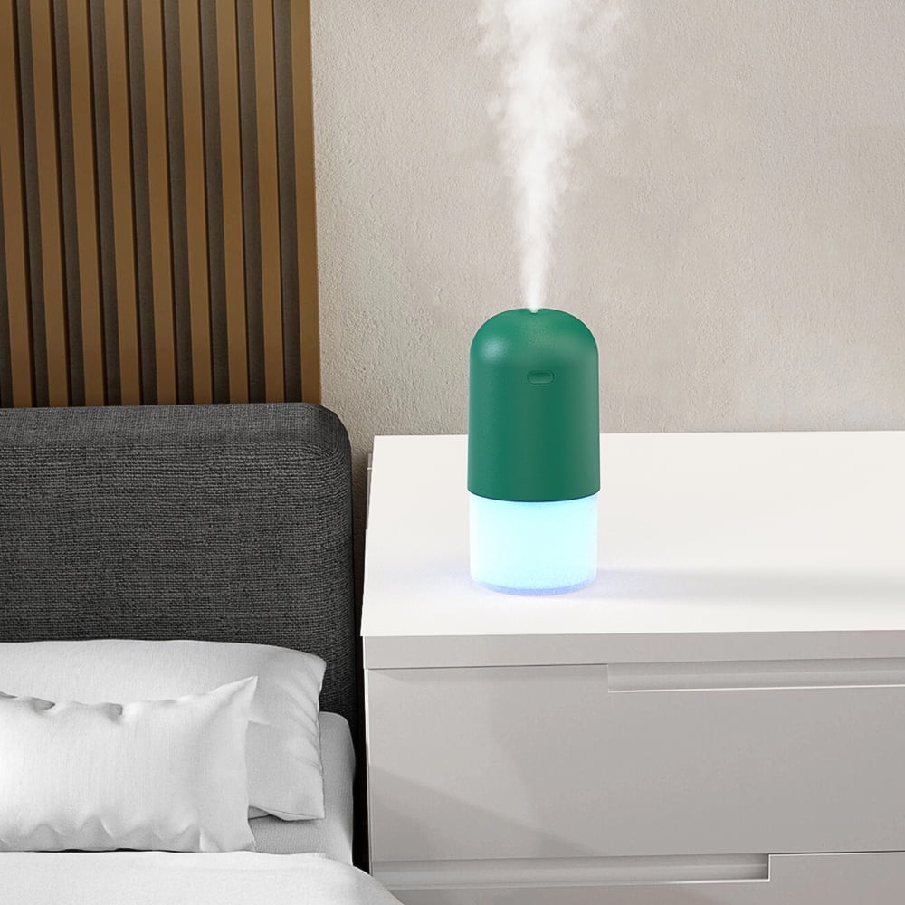 RUXAN Portable Humidifier with USB Charging，400ml Water Tank with Long Working Hours,Ultra Quiet 3-Spray Modes Cool Mist Humidifier Suitable for Office and Home