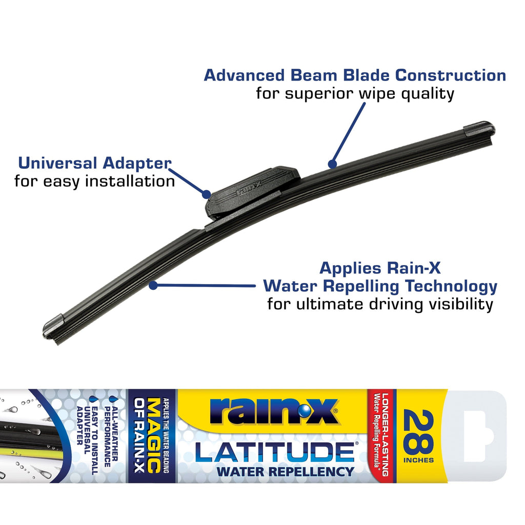 Rain-X Latitude Water Repellency 28" 2-IN-1 Windshield Wiper Blade