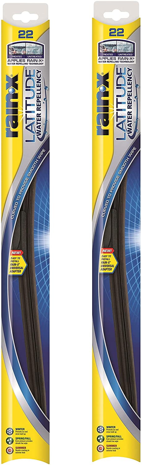 Rain-x Latitude Water Repellency Wiper Blade, 22" 2 Pack - 810165