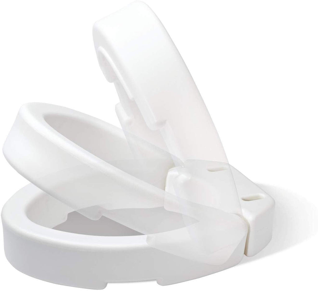 Raised Toilet Seat - Elongated Carex® 3-1/2 Inch White 300 lbs.