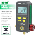 Refrigeration Digital Manifold Gauge, HVAC Vacuum Pressure Gauge, Air Conditioning Maintenance Diagnostic Tool, Freon Temperature Tester, R410a R134a Refrigerants Kit, DY518