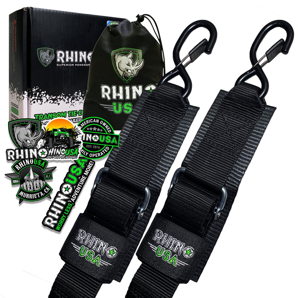 Rhino USA 2" x 48"  Boat Transom Tie-Down Set - 1,206 lbs Max Break Strength (2.5 in x 6 in )