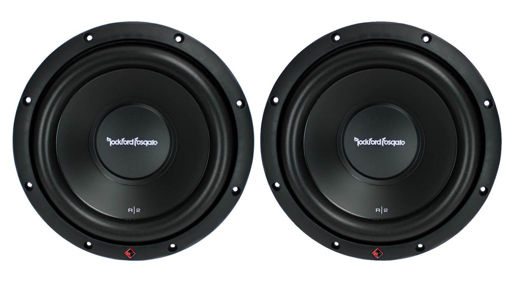 Rockford Fosgate R2D2 10" 1000W 2-Ohm DVC Car Audio Subwoofer Set, 2pk