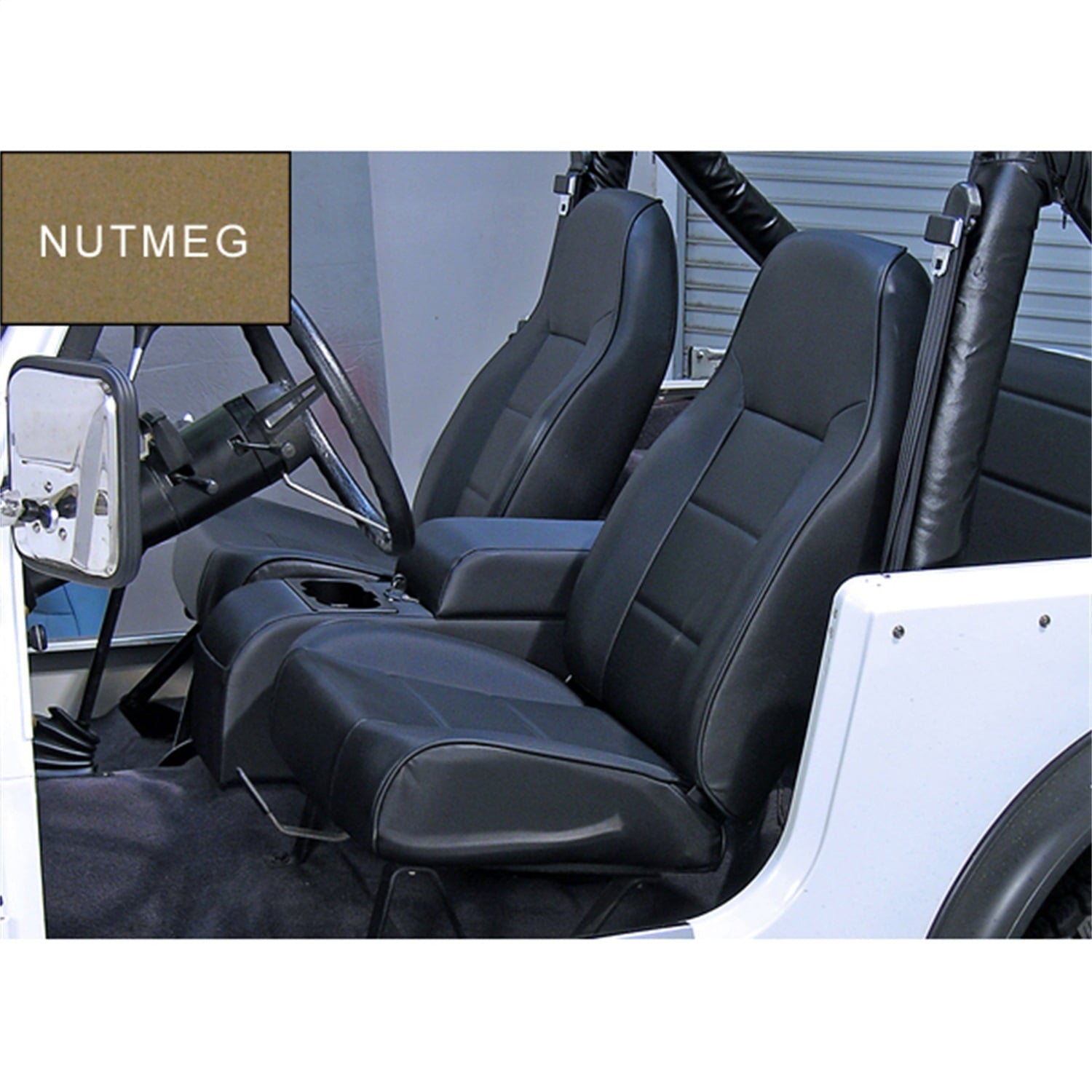Rugged Ridge 13401.07 Seat, High-Back, Front, No-Recline, Nutmeg; 76-02 CJ/Wrangler YJ/TJ Fits select: 1997-2003 JEEP WRANGLER / TJ, 1989-1995 JEEP WRANGLER / YJ