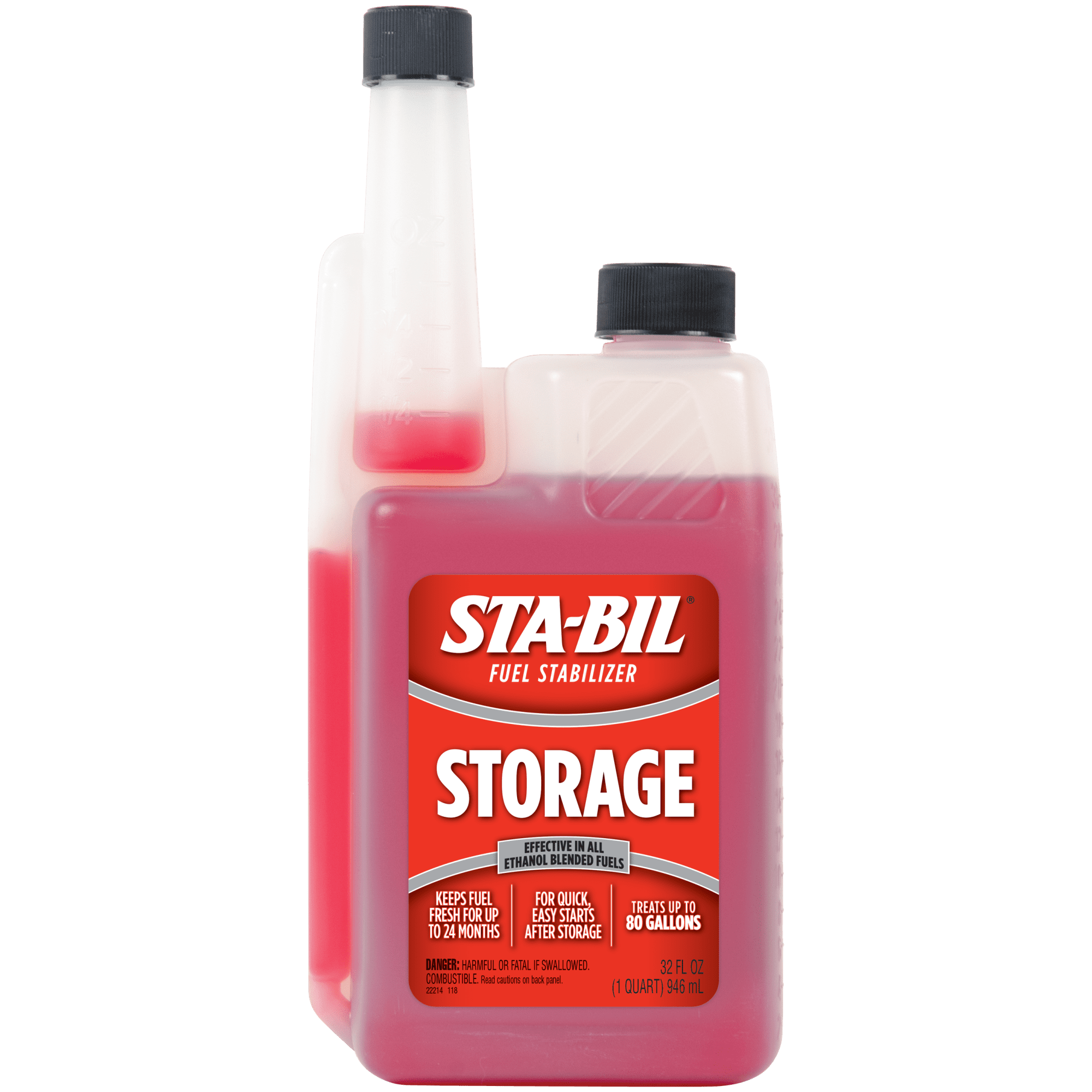 STA-BIL Storage Fuel Stabilizer - Keeps Fuel Fresh for 24 Months - Prevents Corrosion - Gasoline Treatment that Protects Fuel System - Fuel Saver - Treats 80 Gallons - 32 Fl. Oz.