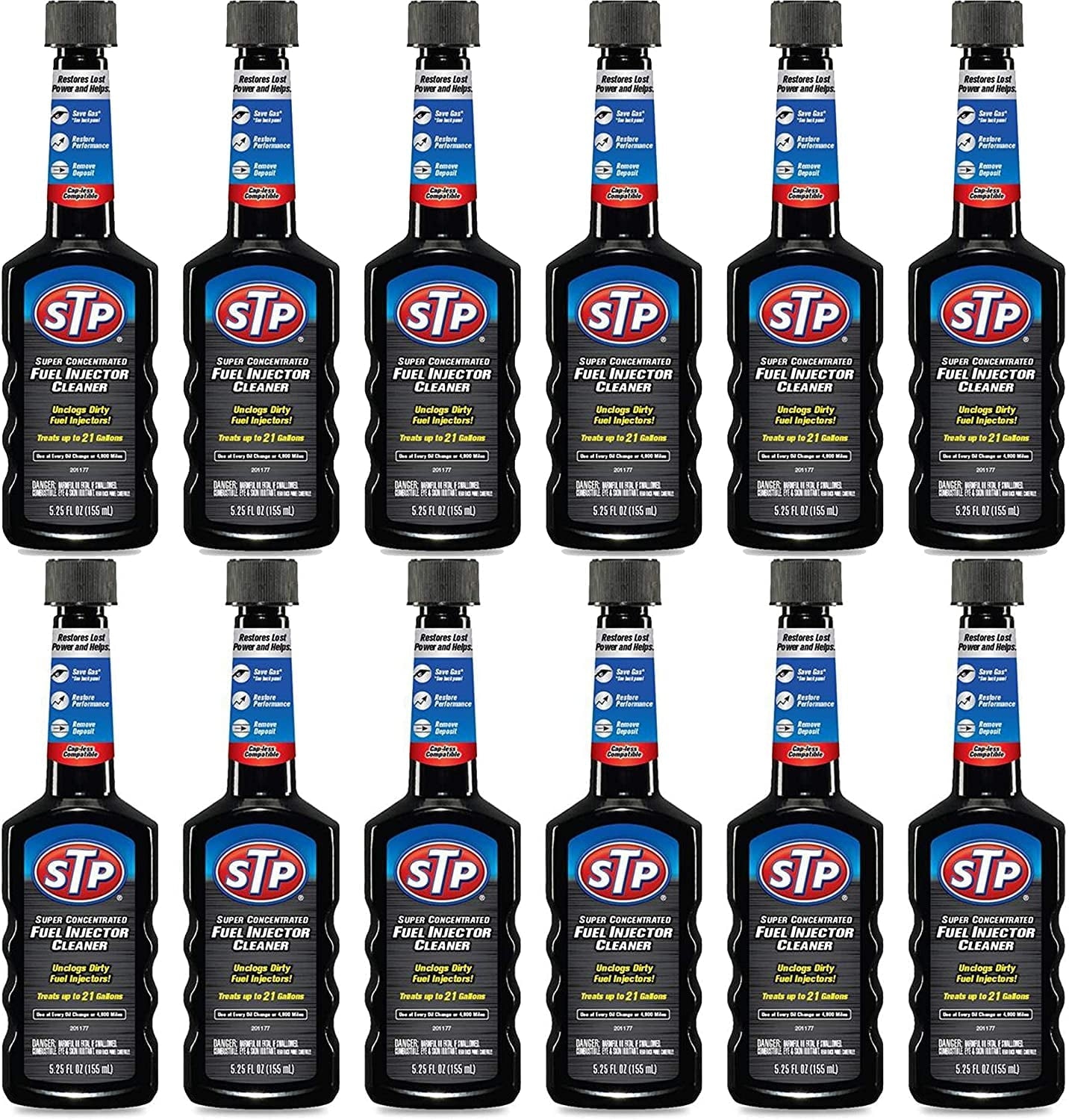 STP Fuel Injector Cleaner, Super Concentrated, Bottles, 5.25 Fl Oz, Pack of 12