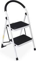 SUGIFT 2 Step Ladder Folding Step Stool with Anti-Slip Pedal Steel Ladder for Household, Kitchen and Office