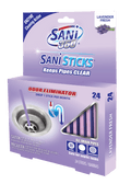 Sani 360 Sticks Lavender Fresh Drain Cleaner and Deodorizer, 24 Count