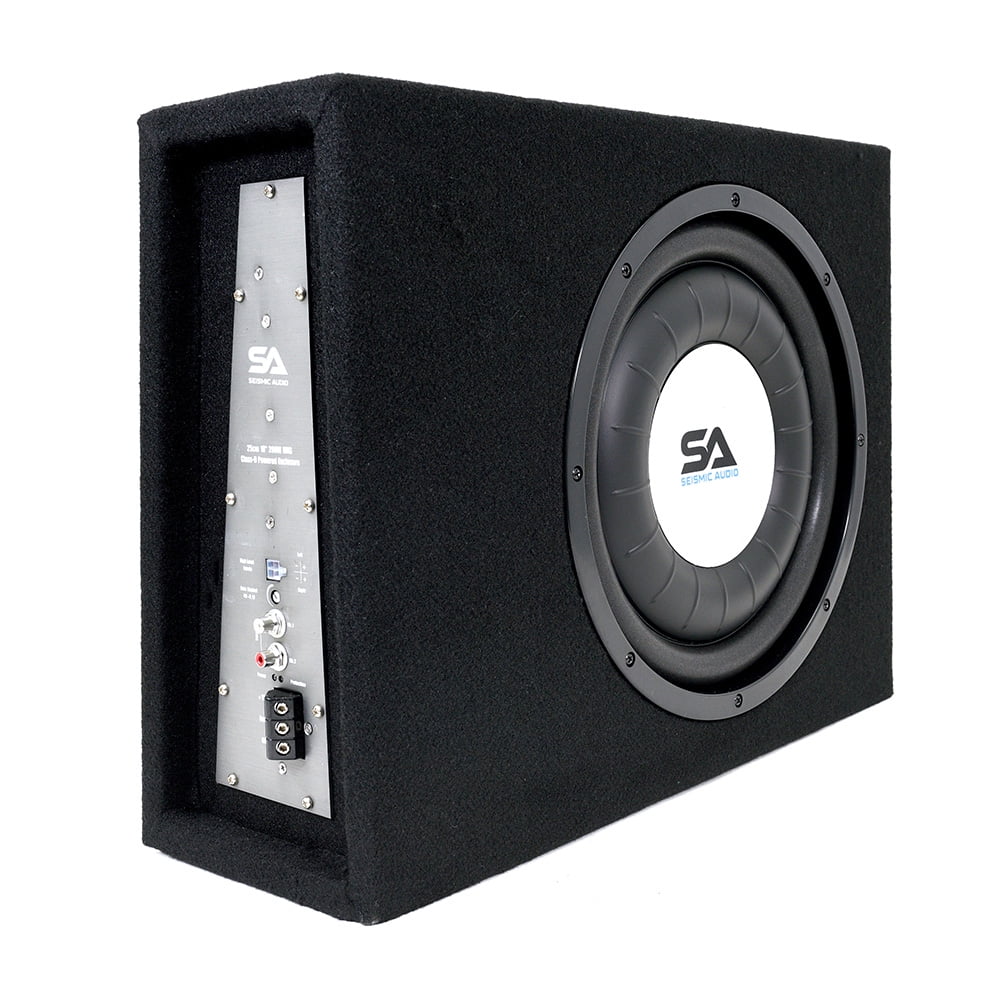 Seismic Audio - SA-SCE12-A - Powered 12 Inch 600 Watt Slim Shallow Mount Car & Truck Audio Subwoofer Enclosure