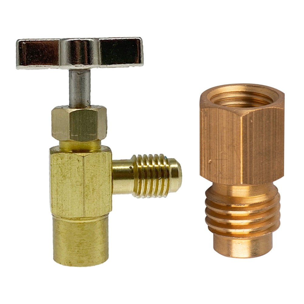 Self Sealing R1234yf A/C Can Tap 1/2" ACME LH 1/4" SAE Male Fit R12 R134a