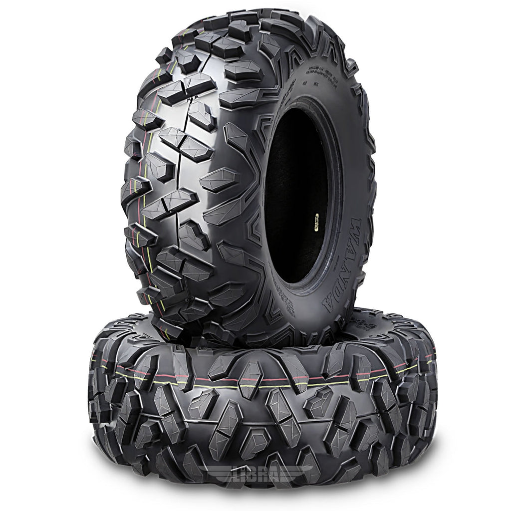 Set of 2 New WANDA ATV/UTV Tires 24x9-11 24x9x11/4PR Utra Deep Self-cleaning Tread