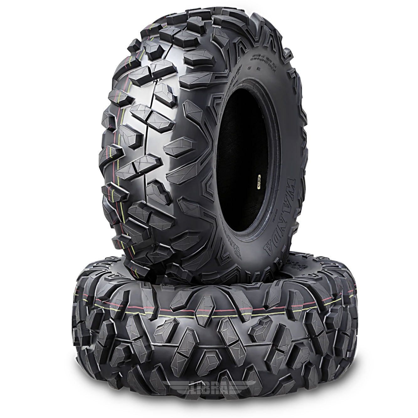 Set of 2 New WANDA ATV/UTV Tires 24x9-11 24x9x11/4PR Utra Deep Self-cleaning Tread