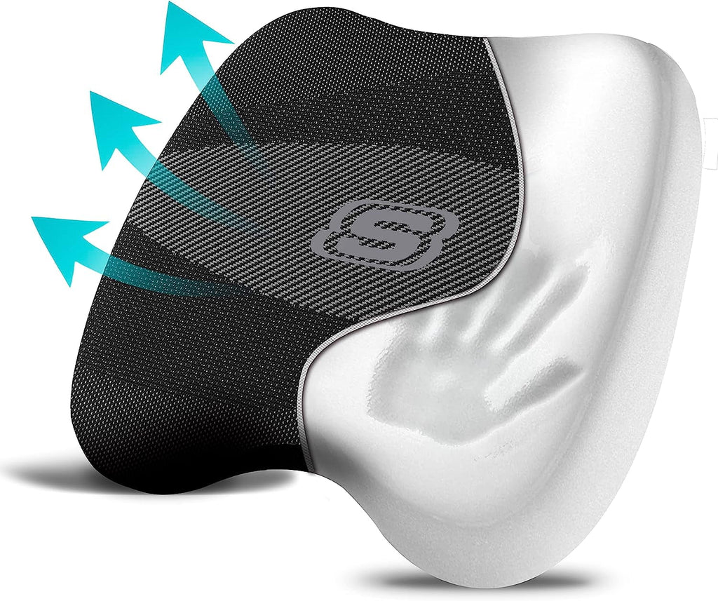 Skechers 22WMSK06 Seat Cushion, Skech-Knit Memory Foam Seat Pad Universal Fit for Most Cars, Chairs