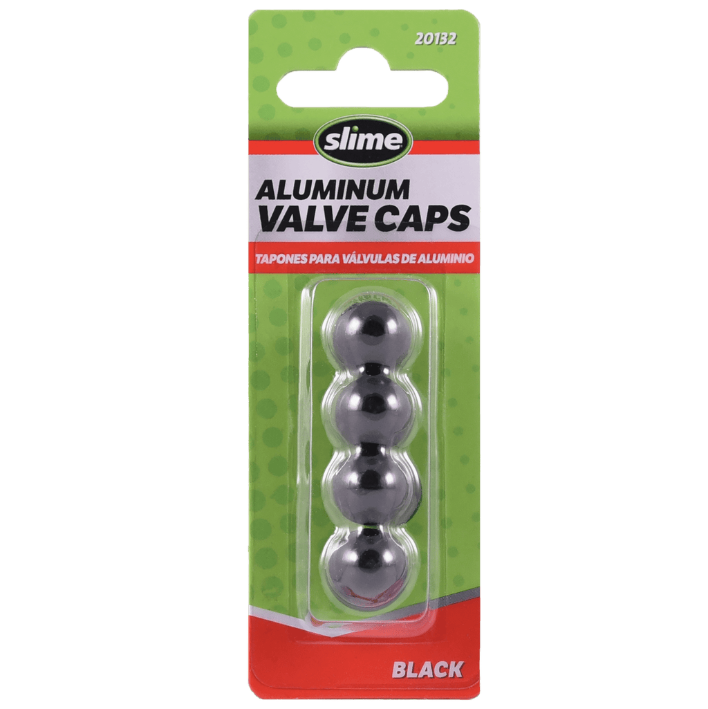 Slime Custom Series Black Anodized Metal Valve Caps, 20132