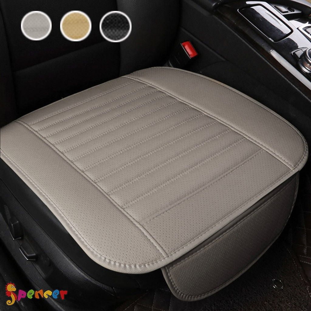 Spencer 1PC Car Seat Cushion Breathable Car Interior Seat Cover Cushion PU Leather 3D Front Pad Mat for Auto Supplies Office Chair "Grey"