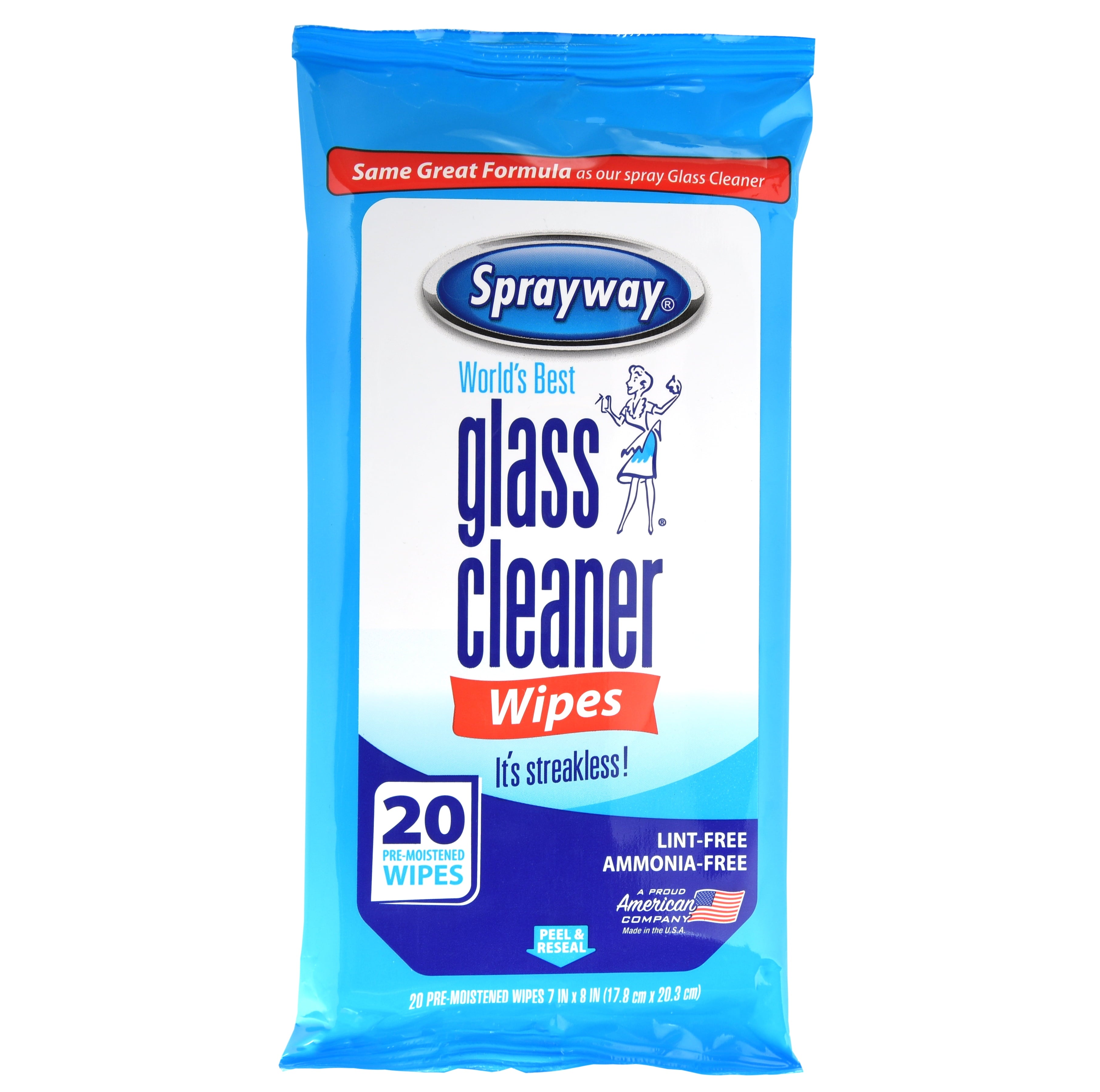Sprayway Glass  Cleaner Wipes 20/pack